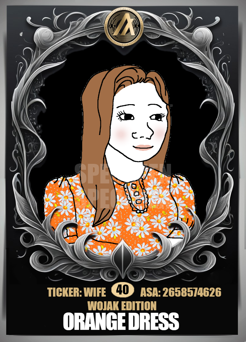 040-orange dress trad wife